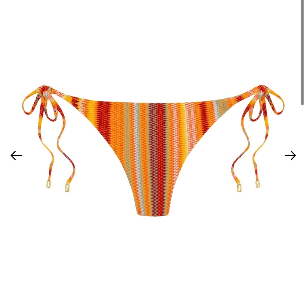 Monday Swimwear Multicolor Striped Bikini Bottom